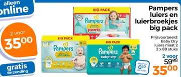 Aanbieding: Pampers luiers en luierbroekjes big pack