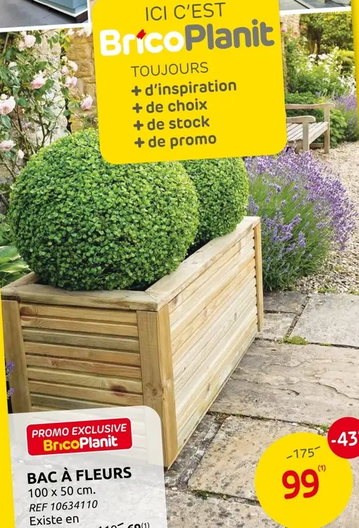 Offre: Bac à fleurs