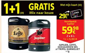 Aanbieding: JUPILER, LEFFE, HOEGAARDEN Wit of TRIPEL KARMLIET