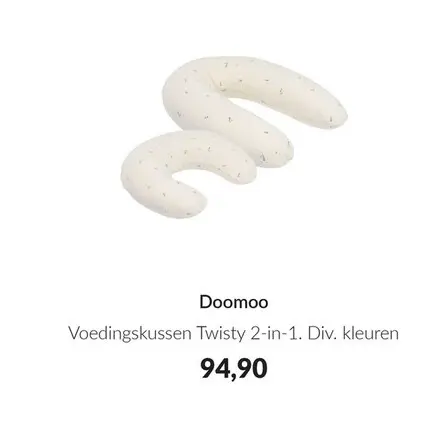 Aanbieding: Voedingskussen Twisty 2-in-1