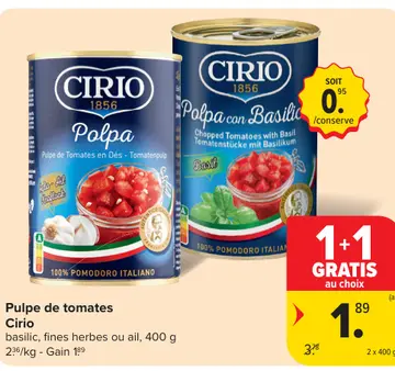 Offre: Pulpe de tomates