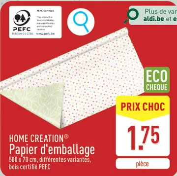 Offre: Papier d'emballage
