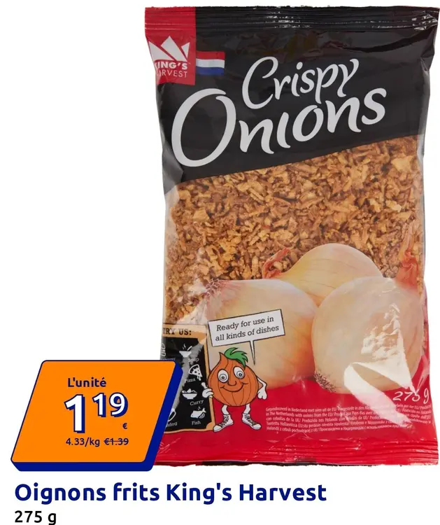 Offre: King's Harvest Oignons frits