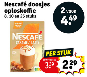 Aanbieding: Nescafé doosjes oploskoffie