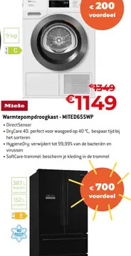 Aanbieding: Warmtepompdroogkast - MITED655WP