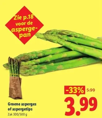 Aanbieding: Groene asperges of aspergetips