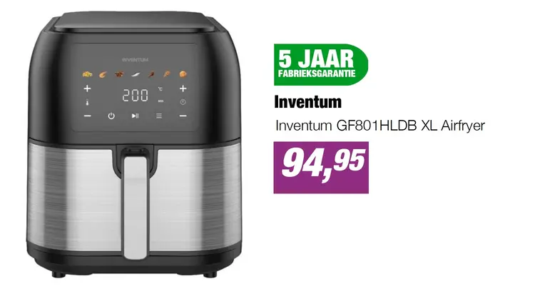 Aanbieding: Inventum GF801HLDB XL Airfryer