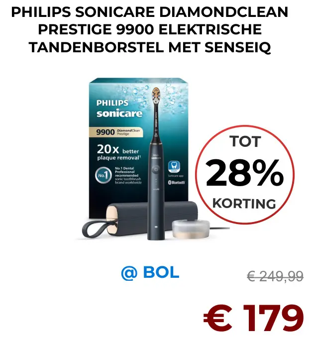Aanbieding: Diamondclean prestige 9900 elektrische tandenborstel met SenseIQ