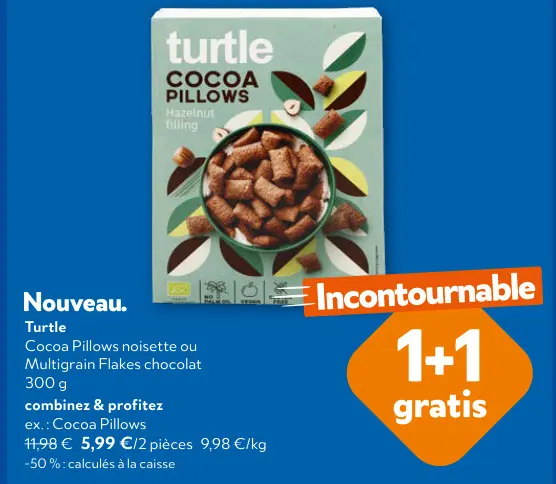 Offre: Cocoa Pillows noisette ou Multigrain Flakes c