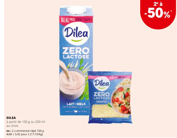 Offre: Dilea Zero Lactose
