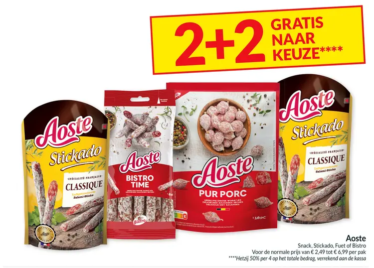 Promotie: Snack, Stickado, Fuet of Bistro