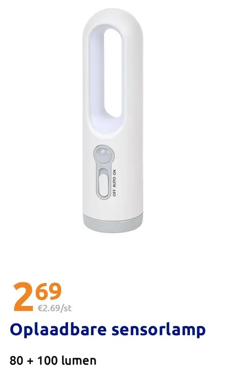 Promotie: Oplaadbare sensorlamp