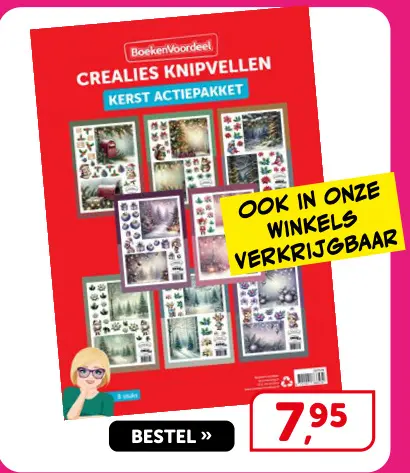 Promotie: Crealies knipvellen kerst actiepakket