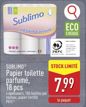 Offre: Sublimo Papier toilette parfumé