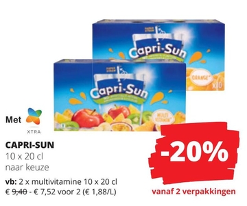 Aanbieding: Capri - Sun 10 x 20 cl naar keuze