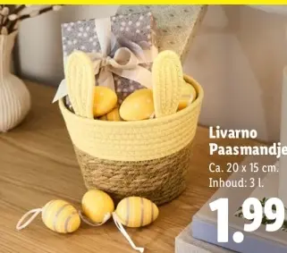 Aanbieding: Livarno paasmandje