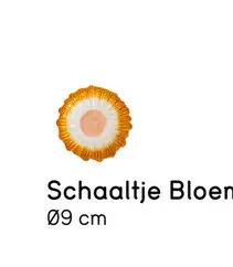 Aanbieding: Decoratie schaal Bloem - Peach - Keramiek - Ø19,4 cm