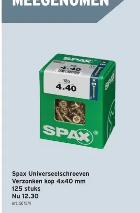 Promotie: Universeelschroeven