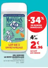 Offre: GEL DOUCHE LE PETIT MARSEILLAIS