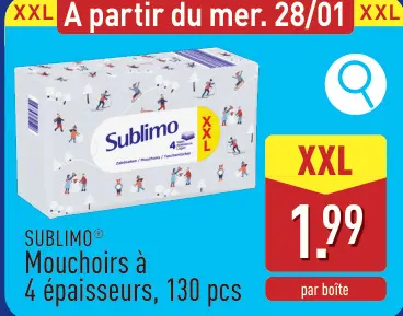 Offre: Mouchoirs à 4 épaisseurs