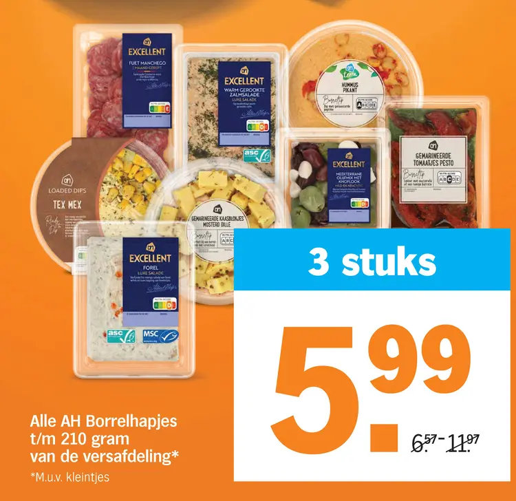 Aanbieding: AH Borrelhapjes