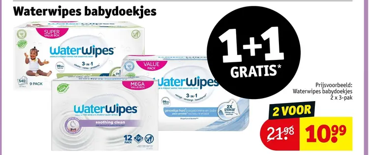 Aanbieding: Waterwipes babydoekjes