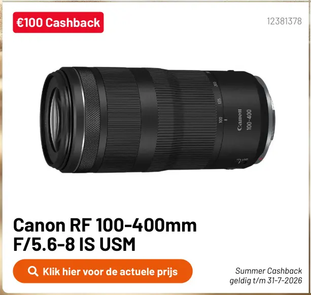 Promotie: RF 100-400mm F/5.6-8 IS USM