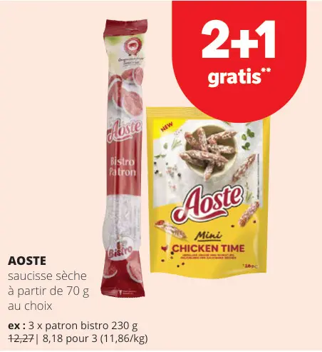 Offre: AOSTE saucisse sèche