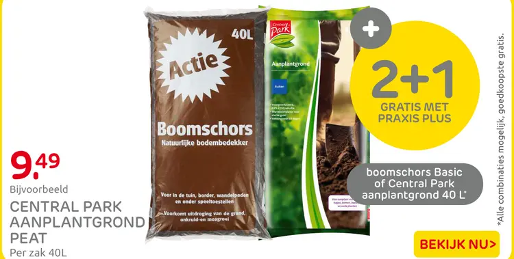 Aanbieding: Boomschors Basic of Central Park aanplantgrond peat