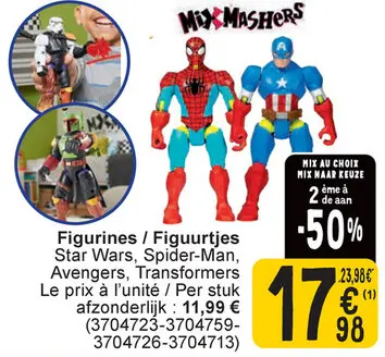 Offre: Figurines / Figuurtjes Star Wars, Spider-Man, Avengers, Transformers