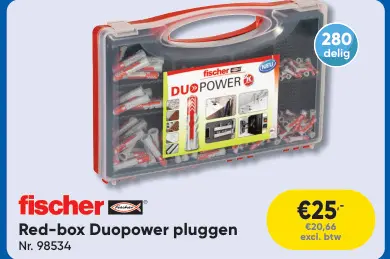 Promotie: Red-box Duopower pluggen