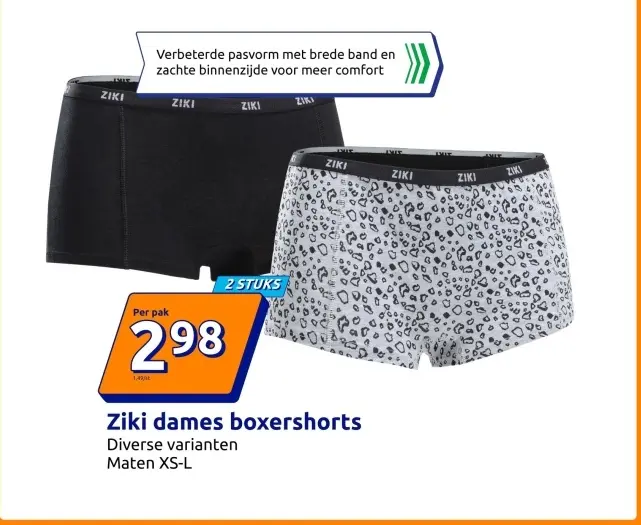 Aanbieding: dames boxershorts