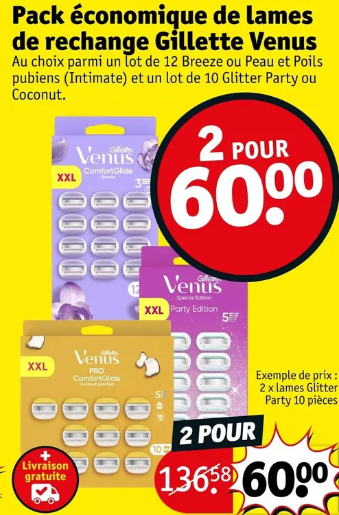 Offre: Lames de rechange Venus