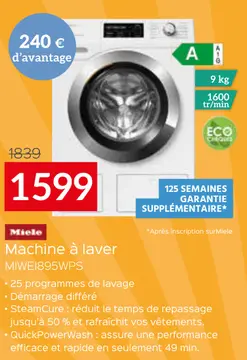 Offre: Machine à laver MIWEI895WPS