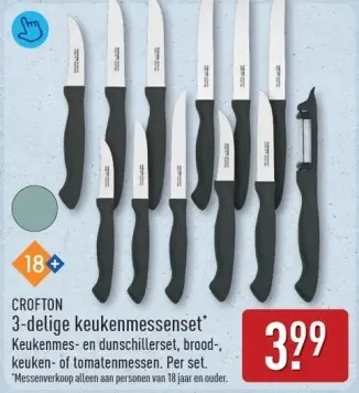 Aanbieding: 3-delige keukenmessenset