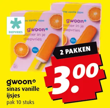 Aanbieding: gwoon sinas vanille ijsjes