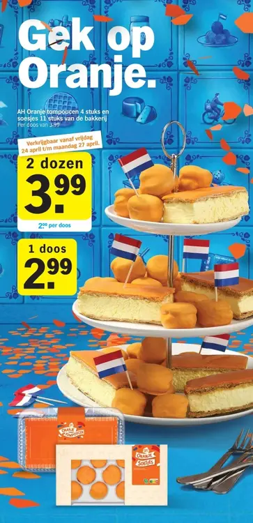 Aanbieding: Oranje tompoucen en soesjes
