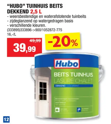 Promotie: Tuinhuis beits dekkend