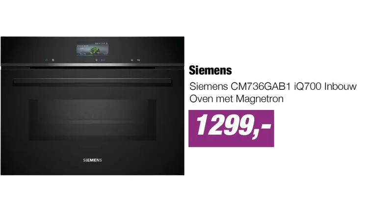 Aanbieding: Siemens CM736GAB1 iQ700 Inbouw Oven met Magnetron