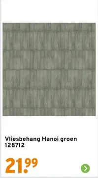 Aanbieding: Vliesbehang Hanoi groen