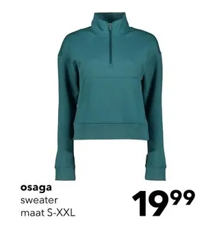 Aanbieding: Osaga cropped dames padel sweater groen