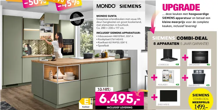 Promotie: MONDO SUNTA Greeploze eilandkeuken