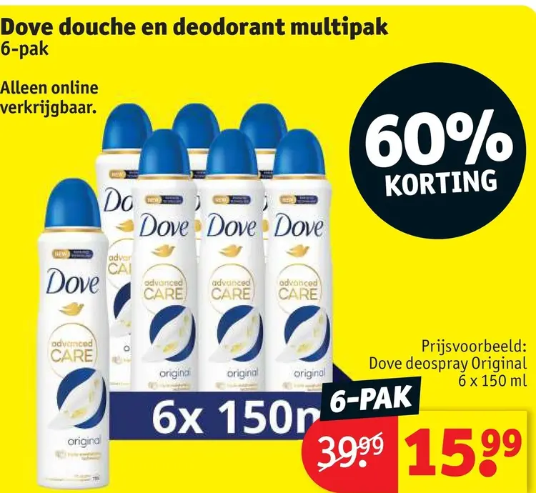 Aanbieding: Douche en deodorant multipak 6-pak