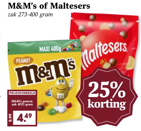 Aanbieding: M&M's of Maltesers