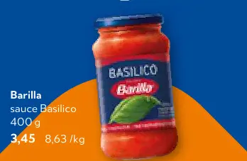 Offre: Barilla sauce Basilico