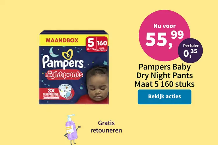 Aanbieding: Pampers Baby Dry Night Pants
