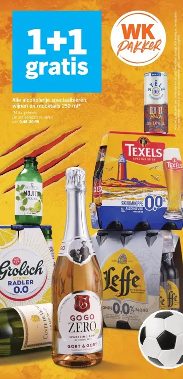 Aanbieding: Alle alcoholvrije speciaalbieren, wijnen en mocktails 250 ml