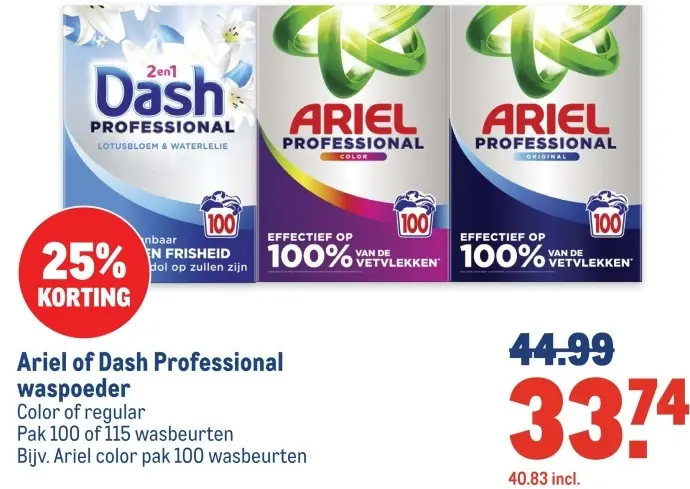 Aanbieding: Ariel of Dash Professional waspoeder