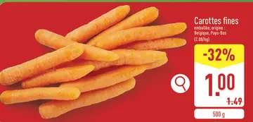 Offre: Carottes fines