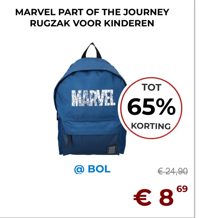 Aanbieding: Marvel part of the journey rugzak voor kinder
